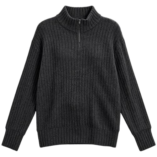 Women's Dressy Casual Ribbed Sweaters Shirts Long Sleeve Half Zip Fall Tops - image 6