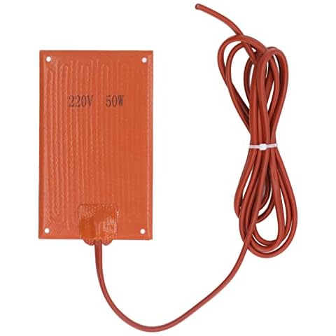 Silikonkautschuk-Heizkissen, 90 X 150 Mm, AC 220 V, Flexible Silikon-Heizmatte, Tragbare Isolierung, Silikon-Heizdecke für Schaltschränke, Schaltschränke und Beleuchtungsschränke (50 W) Cover