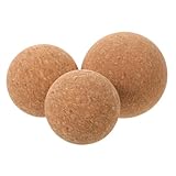 TOYANDONA Bolas de Masaje de Corcho Sólidas 3 Piezas 5/6/7 CM para Masaje...