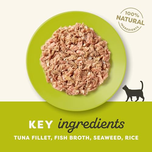 Applaws 100% naturalna mokra karma premium dla kotów, filet z tuńczyka z algami w bulionie – opakowanie 24 x 156 g puszki