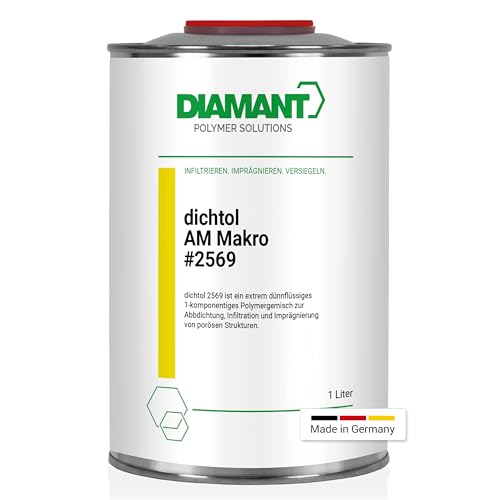 DIAMANT dichtol AM Makro 1L - Versiegeln, Imprägnieren, Glätten und Veredeln von 3D-gedruckten Objekten | für große Poren bis 0,5mm | 3D-Druck Imprägnierung | Metallimprägnierung