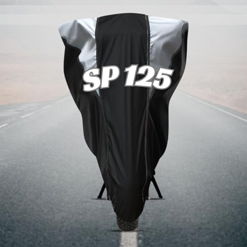 Image of Motorcycle Bike Body Cover for Outdoor Use - Heavy Fabric Water Resistant Two Wheeler Cover with UV, Dust & Rain Protection Compatible for SP 125