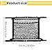 NIXNEHC Car Seat Net Passenger Seat Caddy, Double Layer Front Seat Versatile Elastic Organizer Net Purse Holder Most Sizes Shapes Universal for GMC Ford Toyota No Removal Required, 19.69