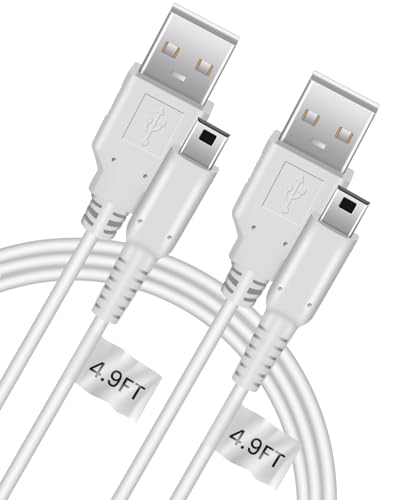 gubasa 3DS Charger USB Cable - 4.9FT OEM Original Replacement Power Charging Cord for New 3DS 2DS XL 3DS 2DS DSi DSi XL (Bulk Packaging) (2)