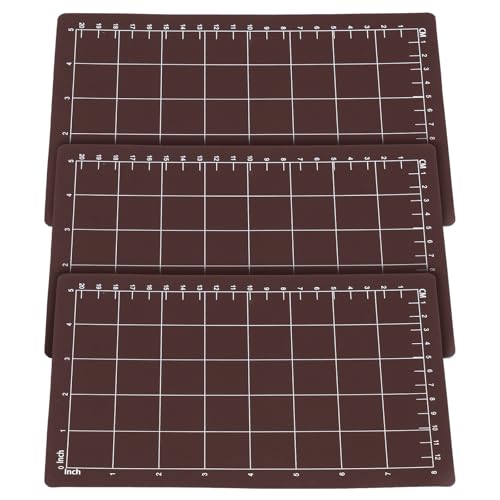 Hevtsde 3Pcs Magnetic Shim with Card Size Grids Black Magnetic Cutting Pads Reusable Embossing Machine Pads Die Cutting Machine