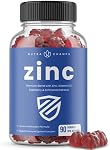 Gommies de zinc pour adultes 4-in-1 Suppléments de zinc avec vitamine D3, Fraise & Echinacea: un booster pour les adultes & Soutien immunitaire (Immunity Gummies)1)