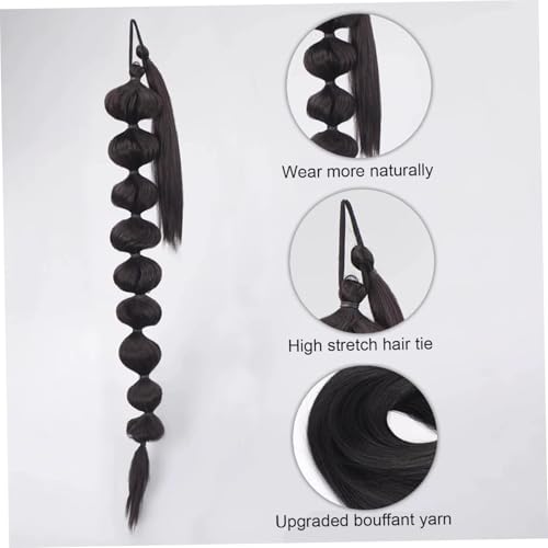 Extensiones de cola de caballo con burbujas de 75 cm naturales 2