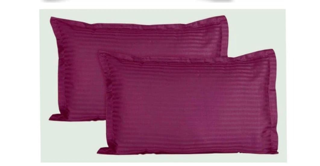Yetli Cotton Satin Pillow Covers 18 x 28 inches Pack of 4 - Brown, Purple 1