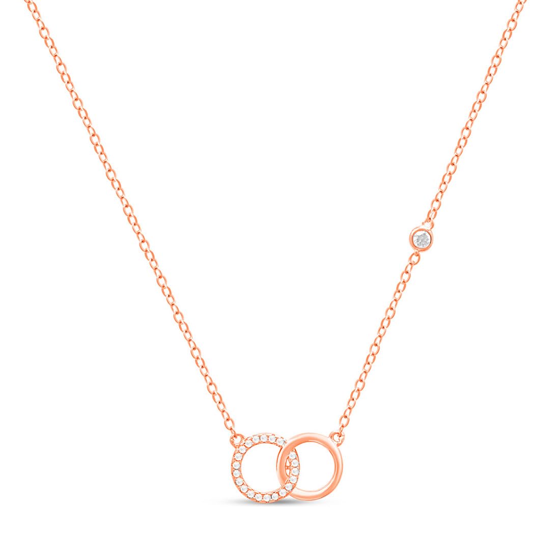 zavya 925 Sterling Silver Interlinked Rose Gold Plated Necklace | Gifts For Women And Girls | With Certificate of Authenticity and 925 Hallmark-picture-42