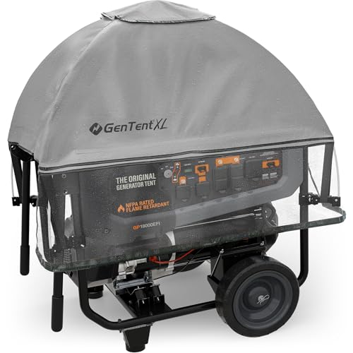 GenTent XL Open Frame Running Cover Universal Kit Generator Tent for Larger Generators (Gray XL - Standard)