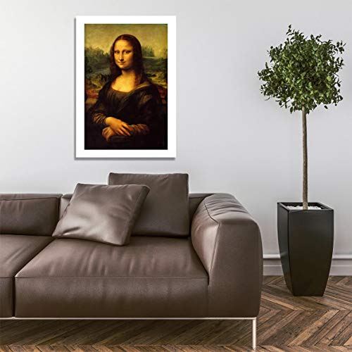 Mona Lisa de Leonardo Da Vinci : impression d'art petit modèle avec passe-partout