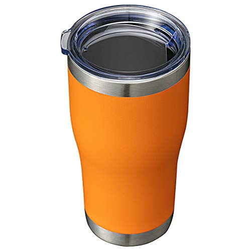 Image of HASLE OUTFITTERS 20 oz Tumbler Bulk, Stainless Steel Tumblers with Lid, Vacuum Insulated Tumbler, Double Wall Powder Coated Cup, coffee mugs, Orange, 1 Pack