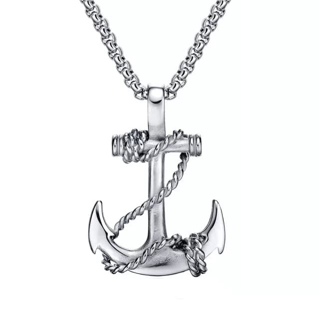 KRYSTALZ Mens Jewelry Vintage personality Alloy Caribbean Pirate Anchor Pendant Necklace chain for Men - 1 Piece (B0BGMNB1WL) Amazon Price History, Amazon Price Tracker