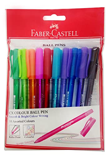 Faber-Castell Cx Ball Pen 0.7Mm Poly Bag Of 10Pc Assorted Multicolor 247011 Air Gel