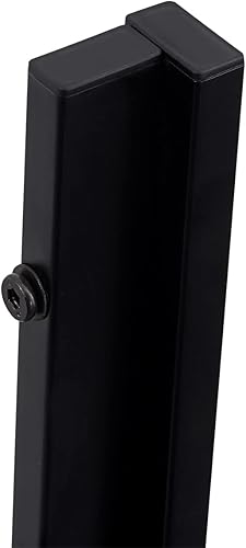 Miniatura 6 de Mesa de comedor de cristal de 51.2 pulgadas para 6 personas, mesa de cocina rectangular negra con tapa de vidrio templado y patas de metal Negro