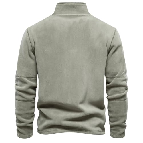 Men's autumn and winter collar half-zip long-sleeved sweater shaker top simple leisure2