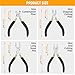 HOTECHE 4.5-Inch 4PCS Mini Pliers Set - Professional Cr-V Steel Precision Tools with Non-Slip Grips - Includes Combination, Long Nose, Diagonal & End Cutting Pliers for Electronics, Jewelry & Crafts