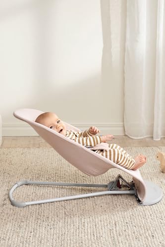 image for BabyBjörn Bouncer Bliss, Light Pink, Woven Melange | 2-in-1 Adjustabl