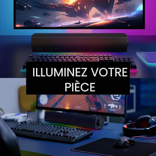 CREATIVE Sound Blaster GS3 Compact Gaming Soundbar avec RVB et Technologie SuperWide, Alimentation par USB, Bluetooth 5.4, Sortie Casque, pour PC et Mac – vue 3