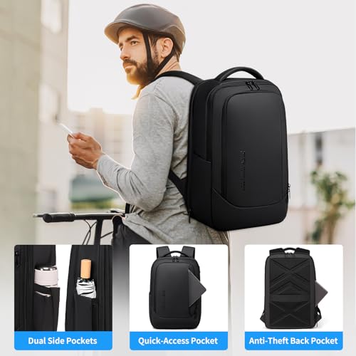 Image of FENRUIEN Expandable Laptop Backpack for Men, 15.6 Inch USB Charging Work Backpack for Business /Commute /Travel