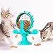 YATOSEEN Windmühle Katzenspielzeug, Haustier Katze Undichtes Spielzeug, Interaktives Katzenspielzeug, Riesenrad Essensausgabe, 360° Drehbar Vertikal Katzenspielzeug, Starkem Saugnapf