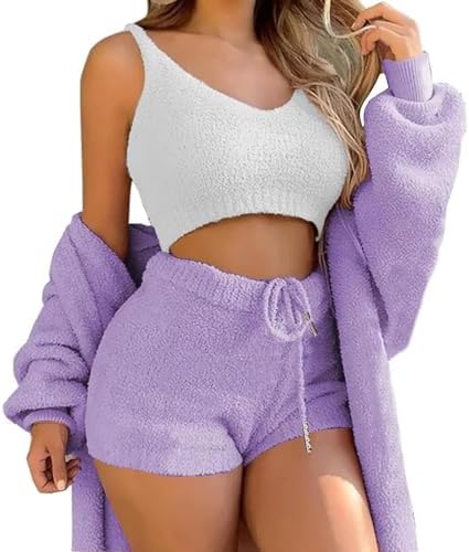 トップス MISTREASS Fluffy Charm Knit Trio Set Fluffy Ribbon Puff Knit Top - MISTREASS