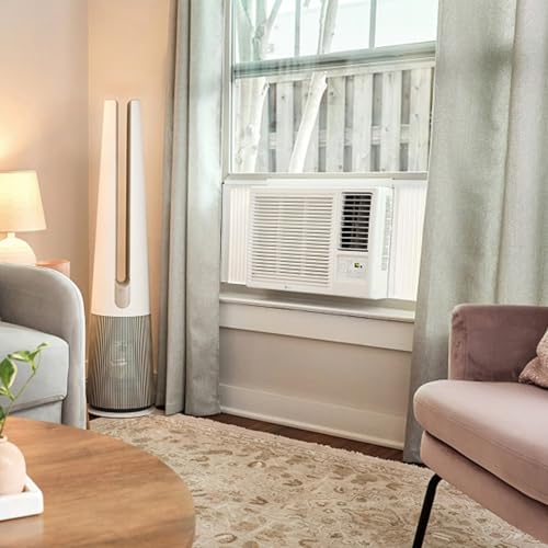 Image of LG LW1223HR 12200 BTU Window Air Conditioner with 570 Square Feet Coverage, Quiet Operation, and LED Display (White)