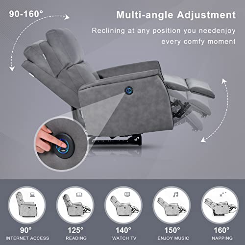 Electric Recliner Chairs, Small Power Recliner Chair On Clearance, Living Room Single Sofa Seat Chair, Home Theater Seating With Usb Port, Thick Back Cushion, Ergonomic Lounge Chair For Small Spaces #TOP2