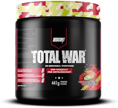 REDCON1 Total War Pre Workout Powder, Strawberry Kiwi - Beta Alan...