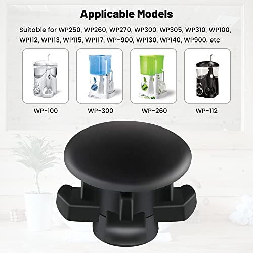 Image of 6 Pcs Replacement Part Reservoir Tank Valve Rubber Gasket, Blue Washer Reservoir Plug Compatible with Waterpik Water Flossers WP900, WP112, WP250, WP300, Ultra, Nano, Traveler, VAVA, H2o (Black)