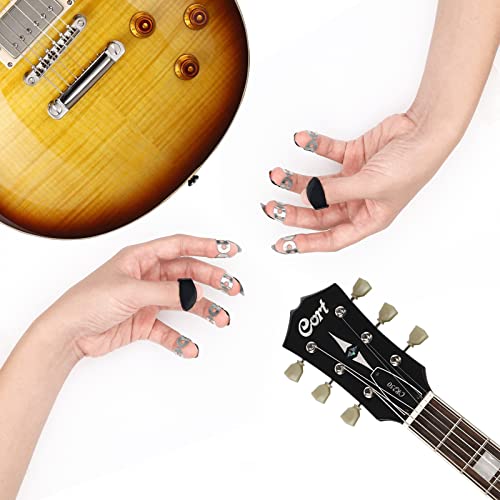 SAVITA Doigts Plectre Réglables, Mediator Guitare Comprenant 8 Pièces Acier Inoxydable Argenté Médiators Picks + 4… - Les Beatles, Paul McCartney, John Lennon, RIngo Starr, George Harrison SAVITA Doigts Plectre Réglables, Mediator Guitare Comprenant 8 Pièces Acier Inoxydable Argenté Médiators Picks + 4… – Image 5