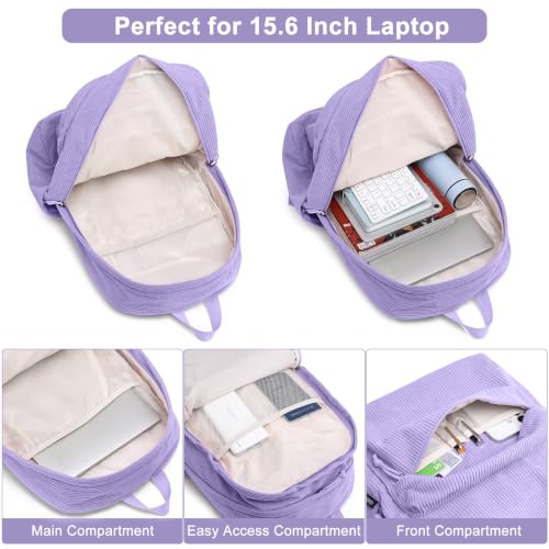 Image of ZUBOND Girls Backpack, Lightweight School Bookbag for Teens, College Students Women & Men, Cute Large Laptop Backpack Fits 15.6 Inch Notebook