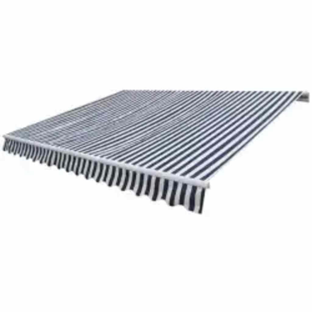 Tenda da sole motorizzata con braccio articolato, 600 cm, blu/bianco