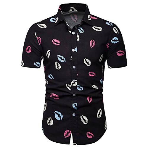Chemise d'été imprimé tropical contre la chaleur, confort manches courtes et séchage rapide