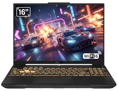 Image of ASUS TUF Gaming 16 inch 144Hz WUXGA 1920x1200 IPS Laptop 10-Core 13th Generation Intel i7-13620H NVIDIA GeForce RTX 4050 6GB GDDR6 16GB DDR5 2TB SSD TB4 Wi-Fi 6 RGB Backlit KB Win11 Pro w /ONT 32GB USB
