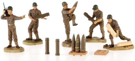 WWII US Artillery Crew: 1:32 Scale Crewmen & Ammunition for Artillery Diorama Four Star Military