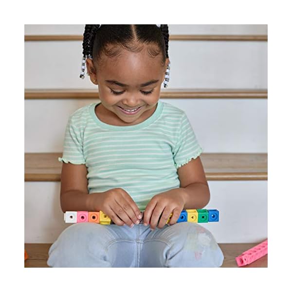 edx education 75166 Math Cubes - Set of 100 -Fidget Linking Cubes for Early Maths - Connecting Manipulative – Bild 4