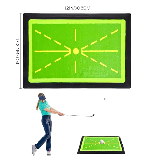 Golf Hitting Mat, Golf Practice Mat for Swing Path Feedback & Detection Batting Training Mat with Non-Slip Rubber Base, Portable Swing Training Aid for Indoor & Outdoor Gifts for Golf Lovers - Image 2