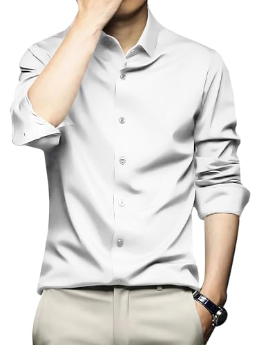 Image of CVC Mens Satin Regular Fit Formal Shirt.