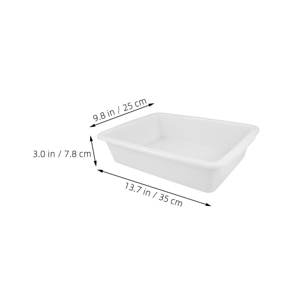 OUNONA Lot de 2 Bac de Retention Produit Chimique en Plastique Blanc Rectangulaire, Plateau D'expérimentation Étanche pour Enseignement et Organisation de Laboratoire