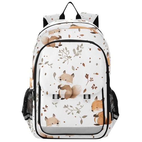 Sac à dos ordinateur portable enfants renard pour lycée et voyages décontractés
