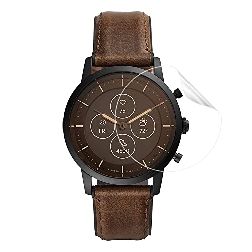 Premium Hydrogel Screen Protector For Fossil Hybrid Smartwatch Hr , 6Pcs Smart Watch Transparent Soft Tpu Protection Film (Not Tempered Glass) [Full Coverage] [Clear Hd] [Anti-Bubble] [Case Friendly] #TOP23