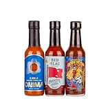 Hot Ones Season 24 Heat Pack, Hot Sauce Pack With Onima (IL MIG+), Black-Eyed Susan (Red Flag), High River Sauces (Peppers Up!), Made With All Natural Ingredients, 5 fl oz Bottles (3-Pack)