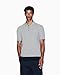 Armani Exchange Men's Striped Text Logo Polo, Deep Navy/Off White Big Stripes, Large