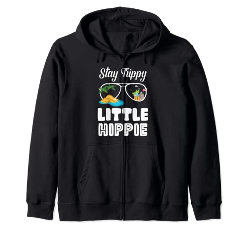 Stay Trippy Little Hippie Vintage Retro Paz Amor Hippy Sudadera con Capucha
