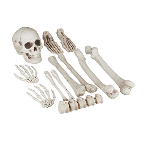 Relaxdays Dekoknochen, 12 TLG Set, Halloween Deko, Außen & Innen,...