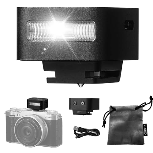 Zeniko ZF04 Mini Camera Flash Speedlite 2 Power Levels, 372 Flashes at Full Power CCT 6500k ±200k with Universal Hot Shoe Mount,3s Fast Recycling for Sony/Canon/Nikon DSLR (Black, ZF04)