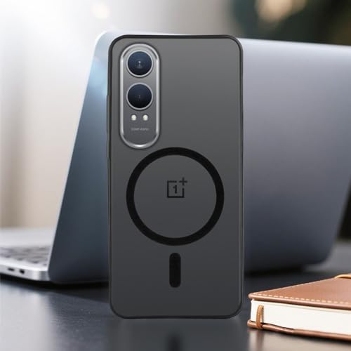Image of amazon basics Luxury Paper Thin Case Cover for OnePlus Nord CE4 Lite 5G | Matte Finish | Compatible with magsafe | (Black, OnePlus Nord CE4 Lite 5G)