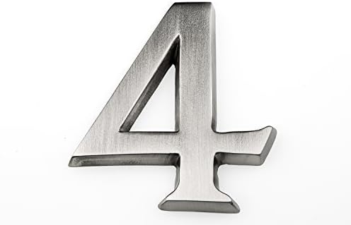 Numero Civico In Alluminio 10 Cm - Design 3D Rame Antico, Verniciato A Polvere, Con Viti E Tasselli - Foto 3