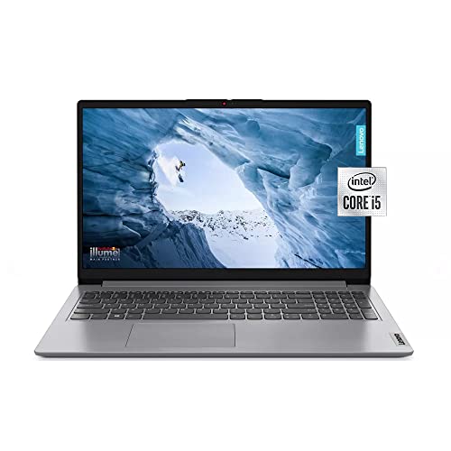Image of Lenovo 2022 Newest Ideapad 1i Laptop, 15.6 inch FHD Display, 10 Core Intel Core i5-1235U, 8GB RAM, 256GB SSD, Intel Iris Xe Graphics, Wi-Fi 6, Windows 11 Home, Cloud Grey, Bundle with JAWFOAL